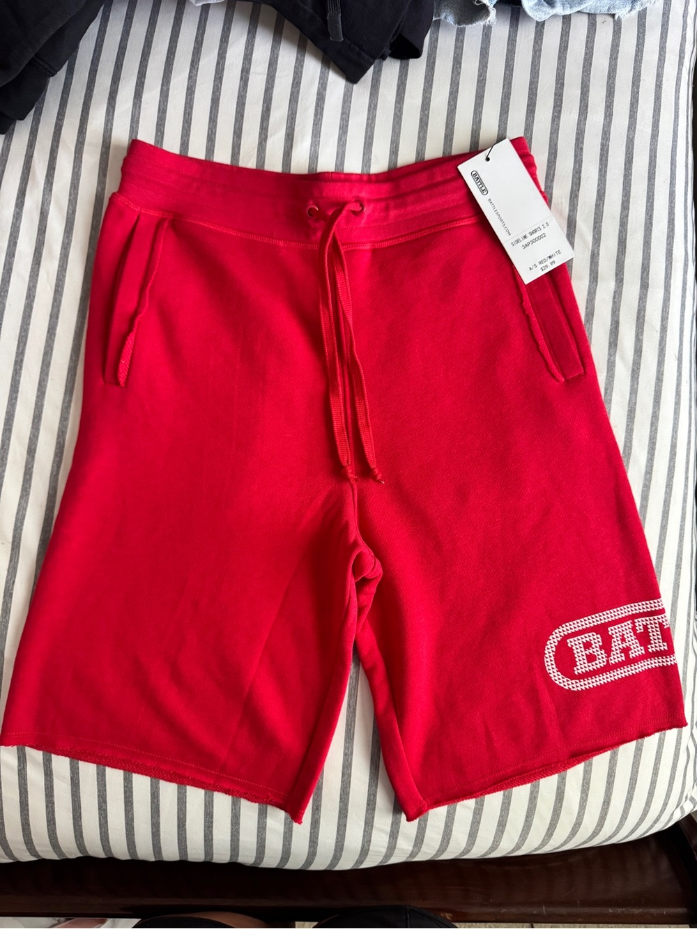 Battle Sports Red sideline drawstring shorts
